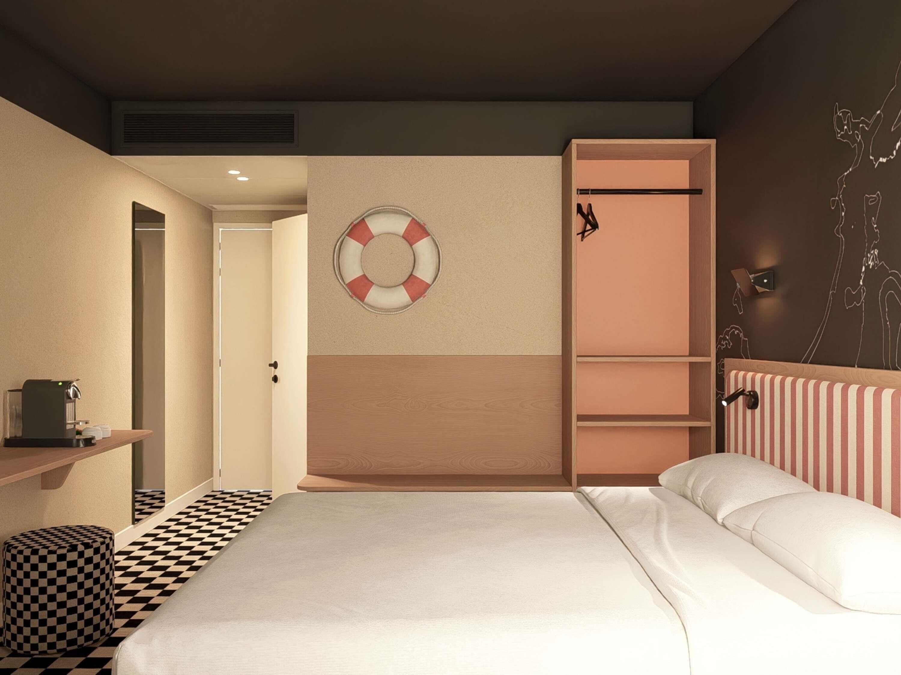 Premium bedding, desk, soundproofing, iron/ironing board