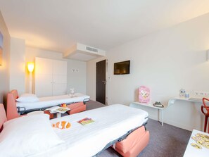 Premium bedding, desk, soundproofing, iron/ironing board