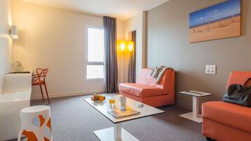 Premium bedding, desk, soundproofing, iron/ironing board