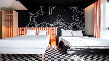 Premium bedding, desk, soundproofing, iron/ironing board