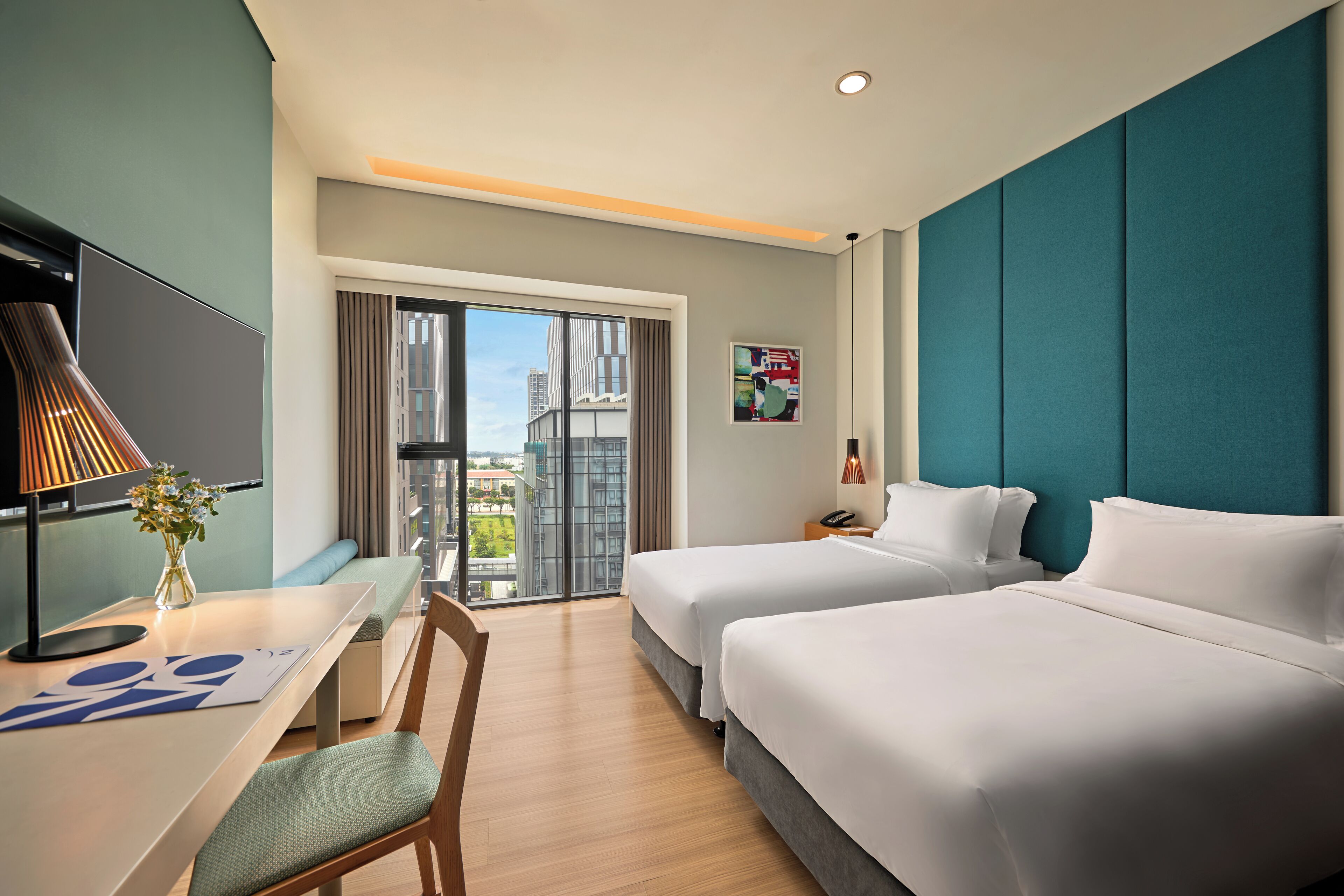 开间, 2 张单人床 | 城市景观