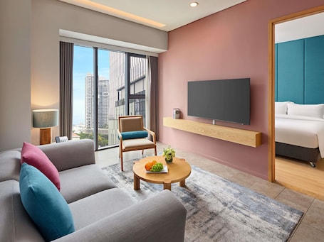 Apartment, 1 Bedroom | Minibar, in-room safe, desk, laptop workspace