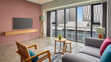 Apartment, 2 Bedrooms | Minibar, in-room safe, desk, laptop workspace