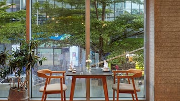 Breakfast, lunch and dinner served