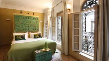 1 غرفة نوم وملاءات من القطن المصري وأغطية فراش متميزة