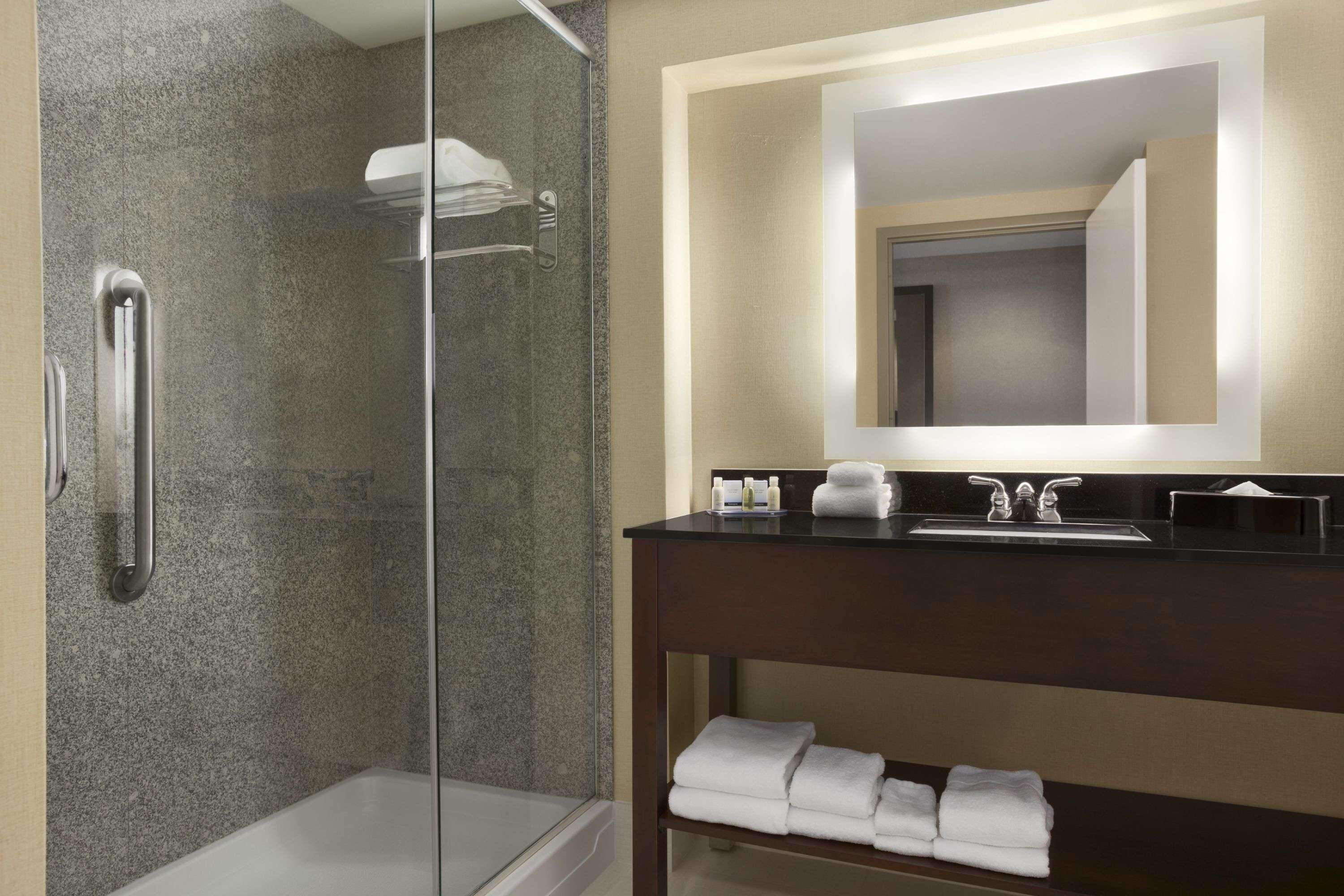 Free toiletries, hair dryer, towels