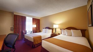 Standard Room, 2 Double Beds | Desk, iron/ironing board, free WiFi, bed sheets