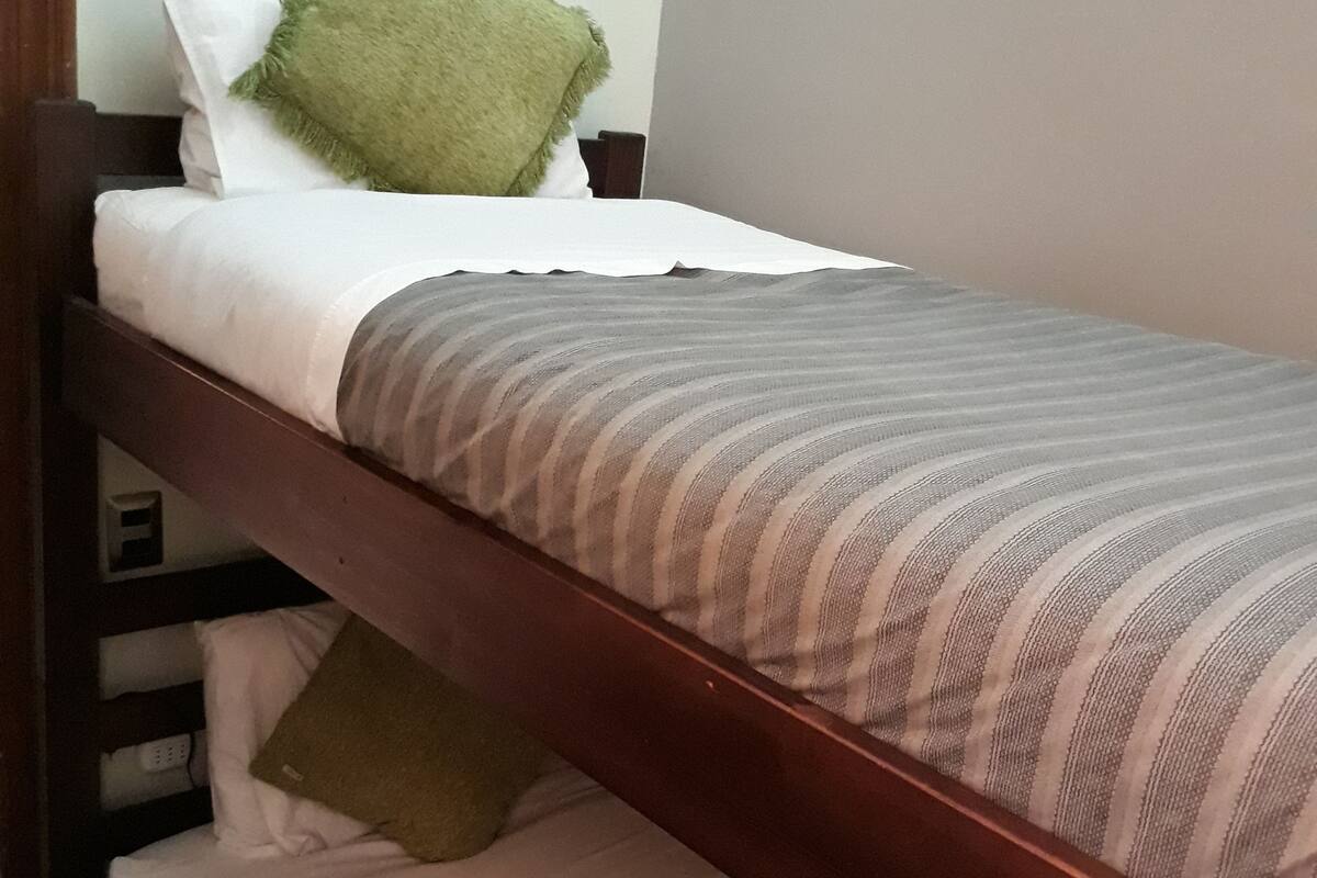 Habitación económica con 2 camas individuales, 1 habitación | Cortinas opacas, wifi gratis, ropa de cama