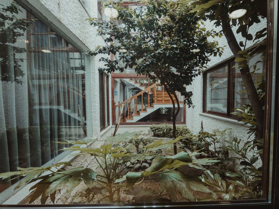 Blick von der Unterkunft