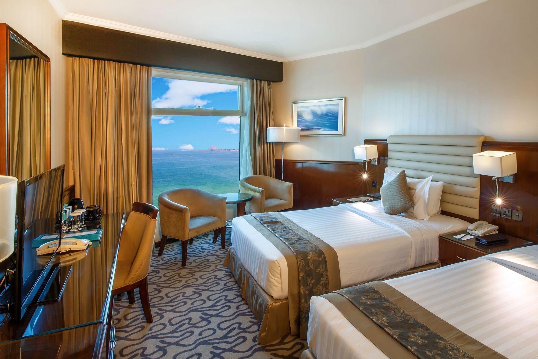 Minibar, in-room safe, desk, laptop workspace