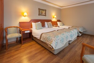 Desk, free WiFi, bed sheets