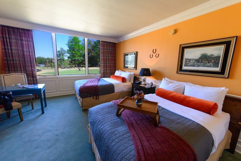 standard room, 2 double beds, golf view | view from room