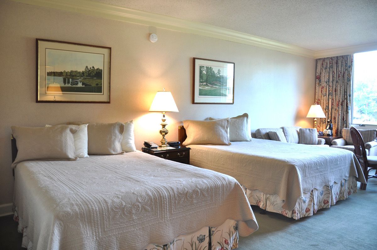 standard room, 2 double beds, golf view | view from room