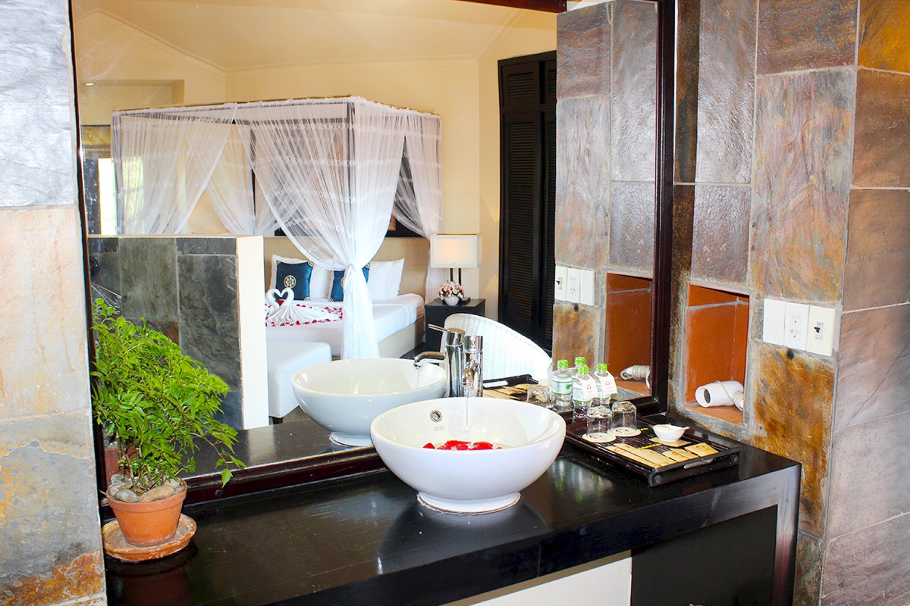 ocean view bungalow | bathroom | separate bathtub and shower, rainfall showerhead, free toiletries