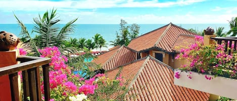 Bungalow, vista al océano | Terraza o patio