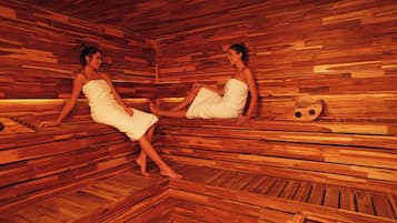 Salas de tratamiento para parejas, un sauna, tratamientos corporales