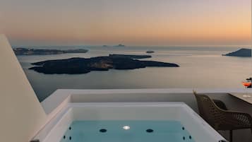 Double Room with Caldera View & Outdoor Hot Tub | View from room