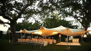 Outdoor wedding area