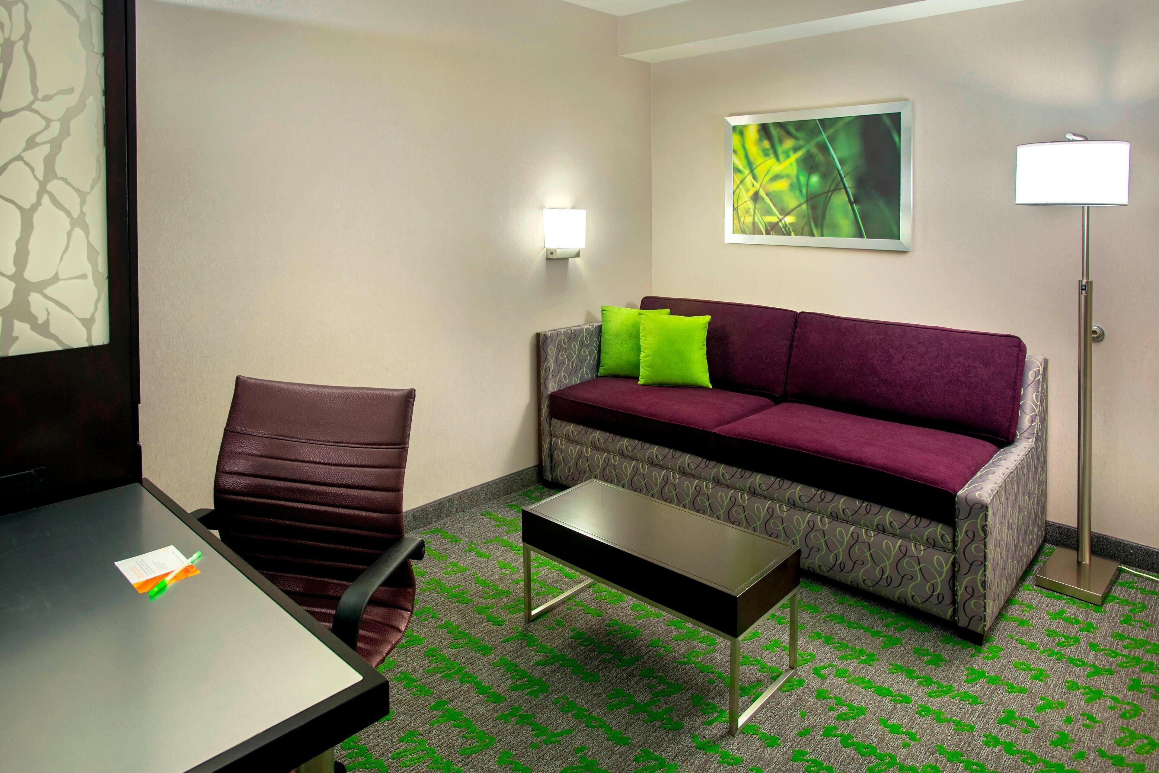 executive suite, 1 king bed | living area | 42-inch lcd tv with satellite channels, tv, ipod dock
