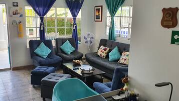 34-inch flat-screen TV with digital channels, TV