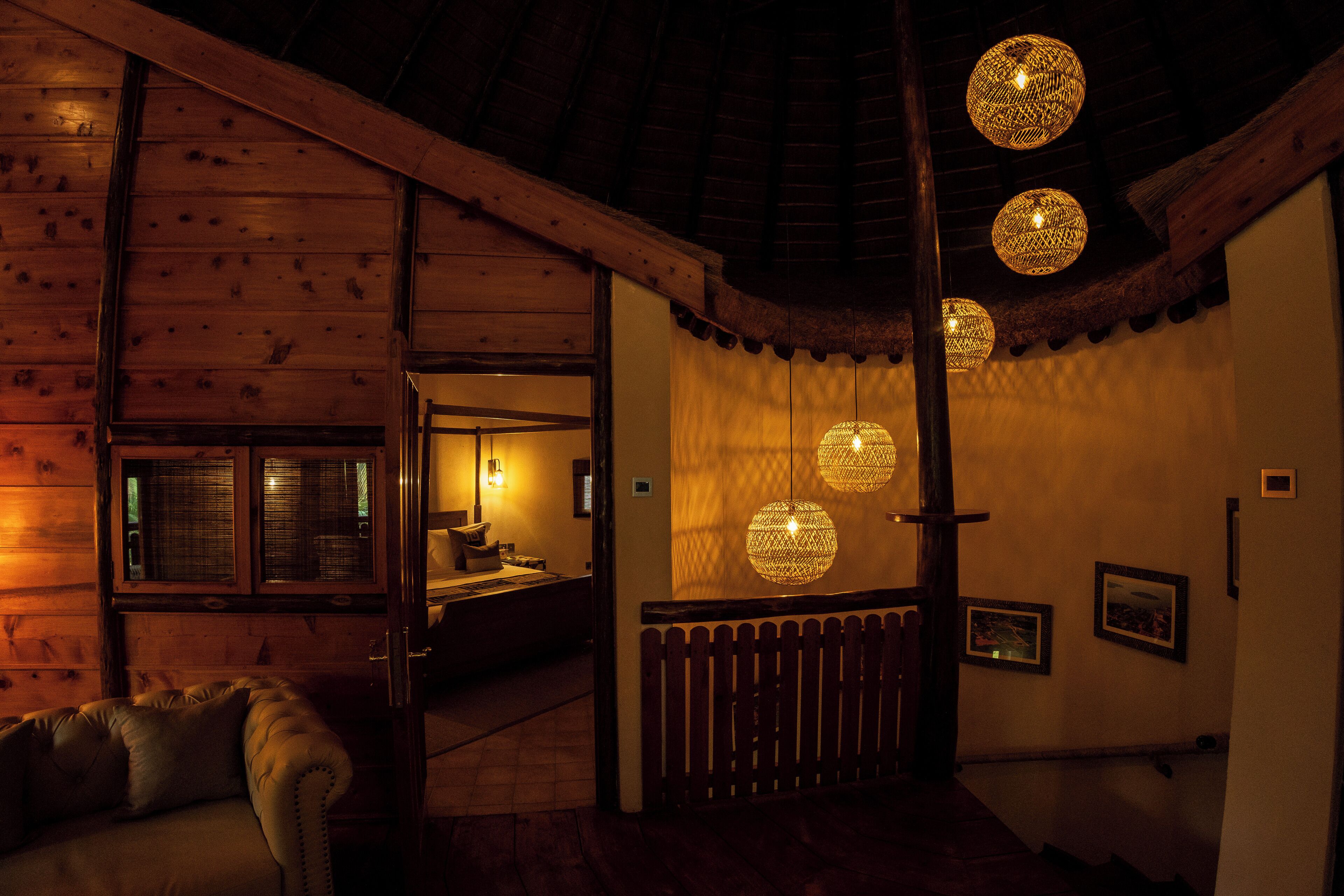 presidential cottage | living area | 40-inch tv with satellite channels