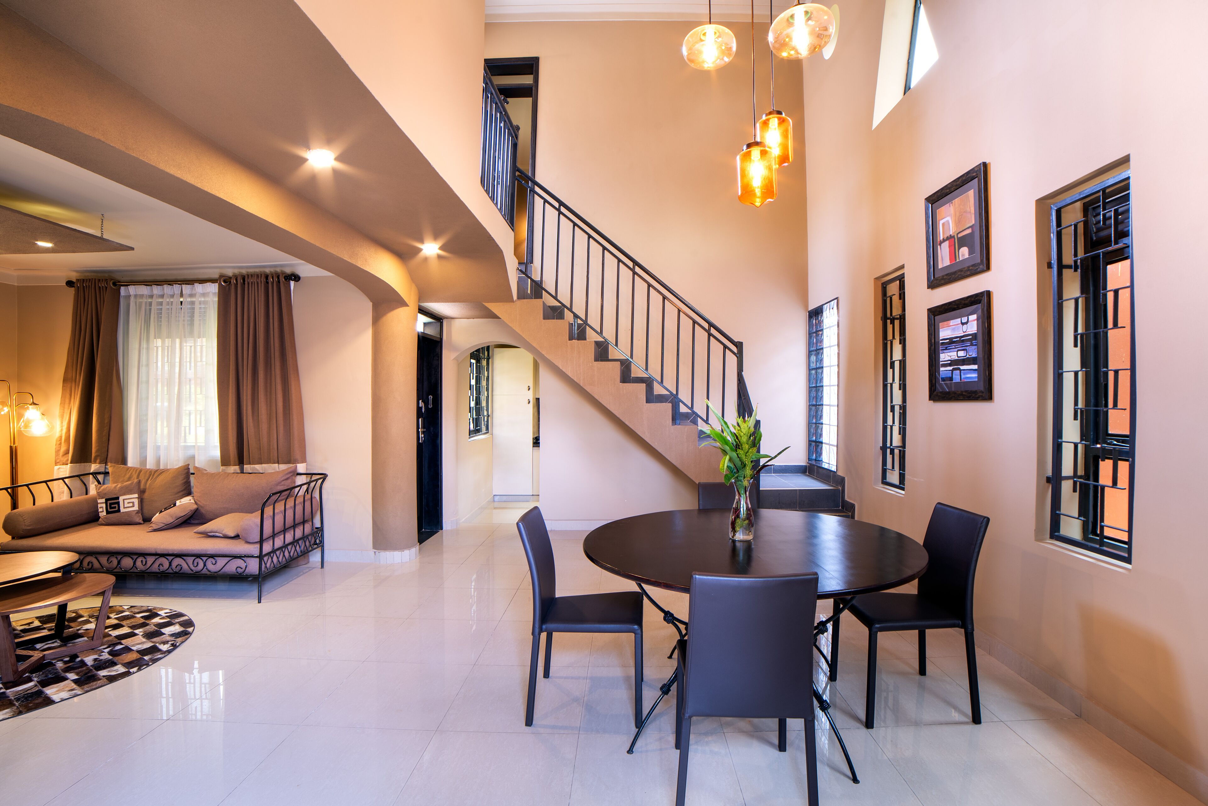 villa | living area | 40-inch tv with satellite channels