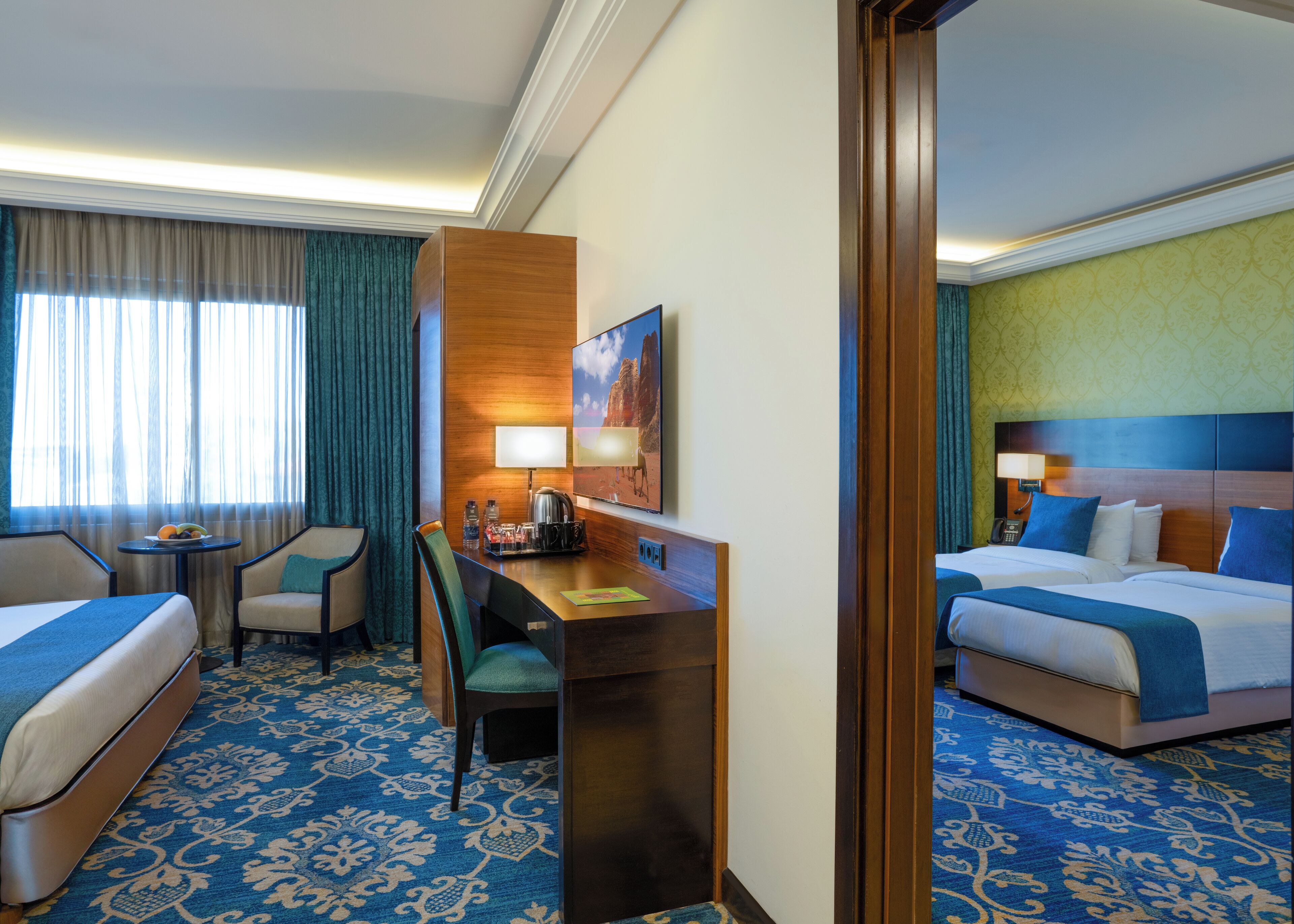 family room | egyptian cotton sheets, premium bedding, minibar, in-room safe