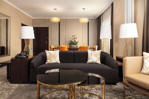 Suite – president | Oppholdsområde | LCD-TV og DVD-spiller