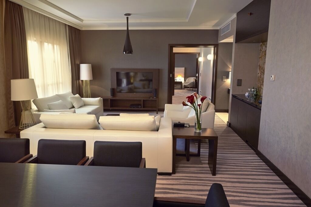 presidential suite | living area | lcd tv, dvd player