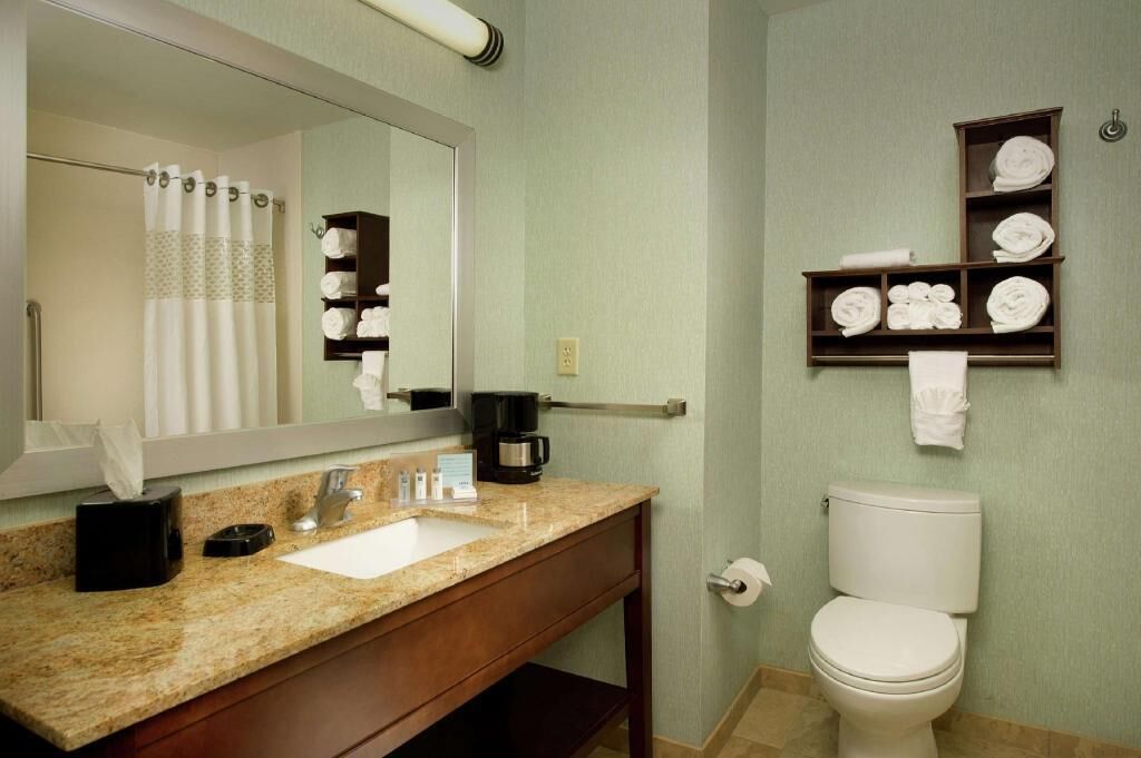 Bathroom | Combined shower/tub, free toiletries, hair dryer, towels
