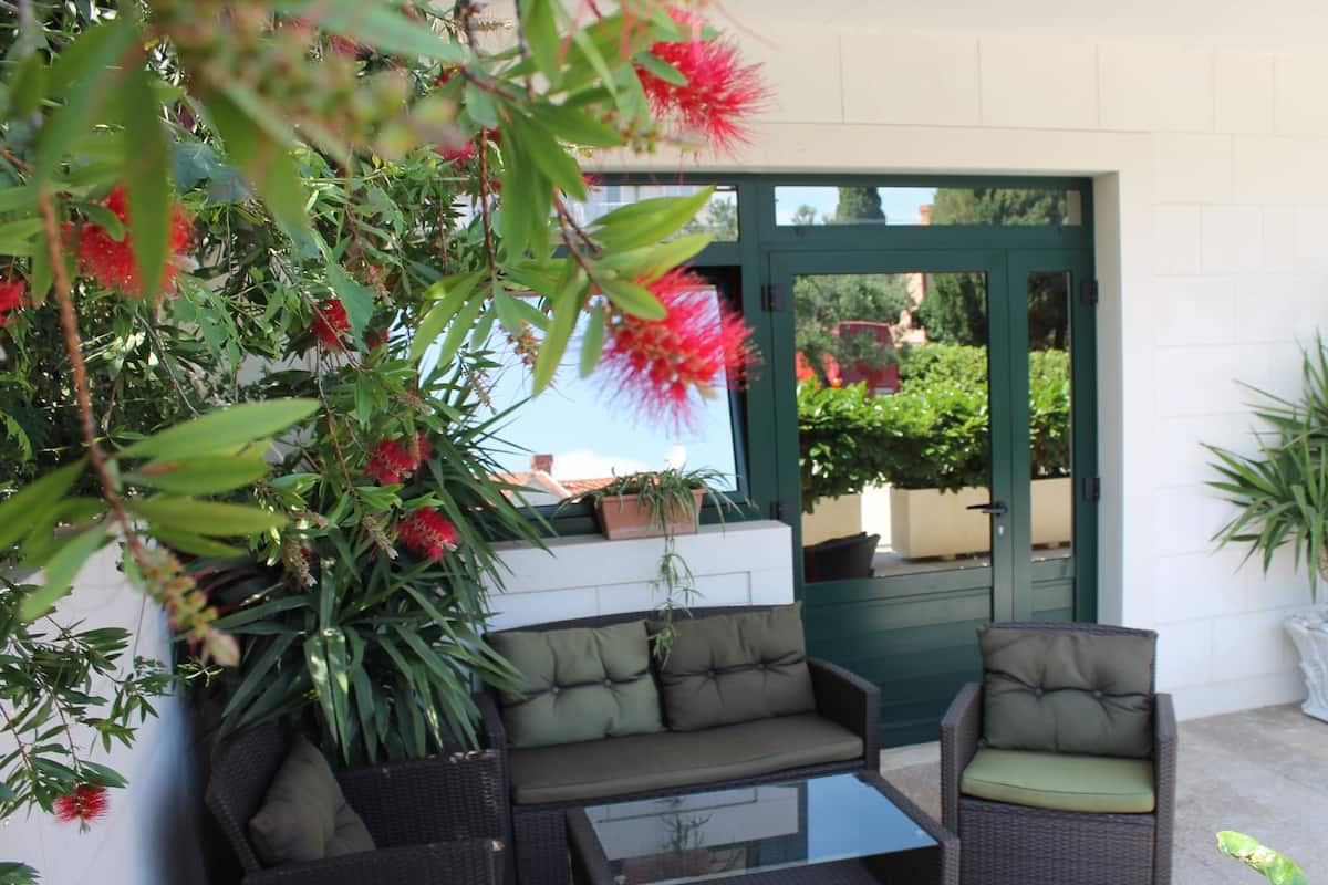 Standaard appartement, 1 slaapkamer, terras, uitzicht op stad | Terras