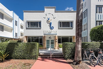 Hotel exterior and entrance at Pestana South Beach Art Deco Miami