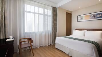 Premium bedding, in-room safe, desk, blackout curtains