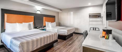 Standard Room, 2 Queen Beds, Non Smoking | Free WiFi, bed sheets