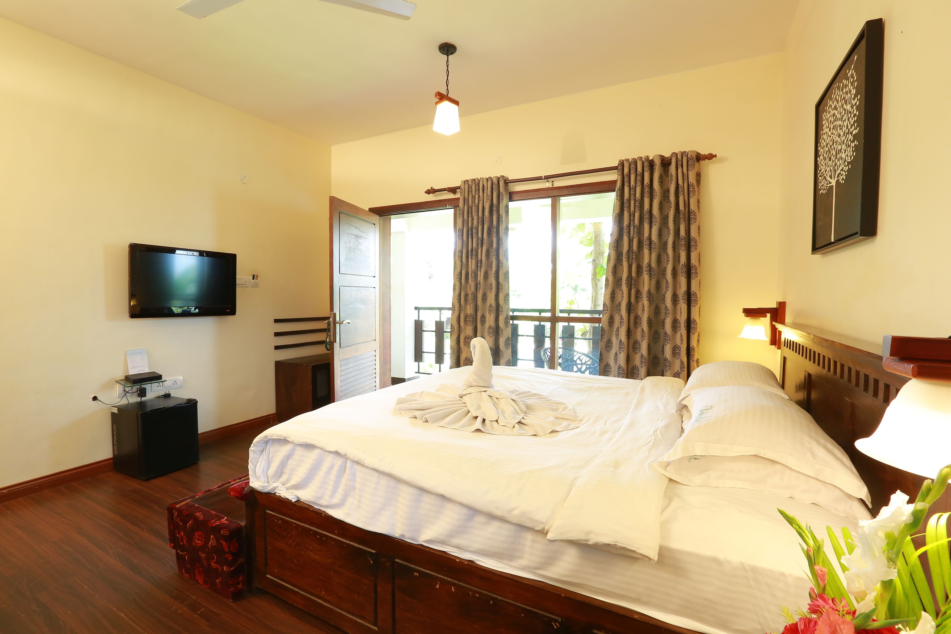 superior lake view room | in-room safe, desk, iron/ironing board, free wifi