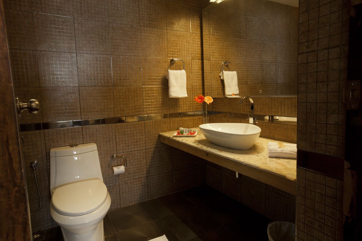 shower, rainfall showerhead, free toiletries, hair dryer