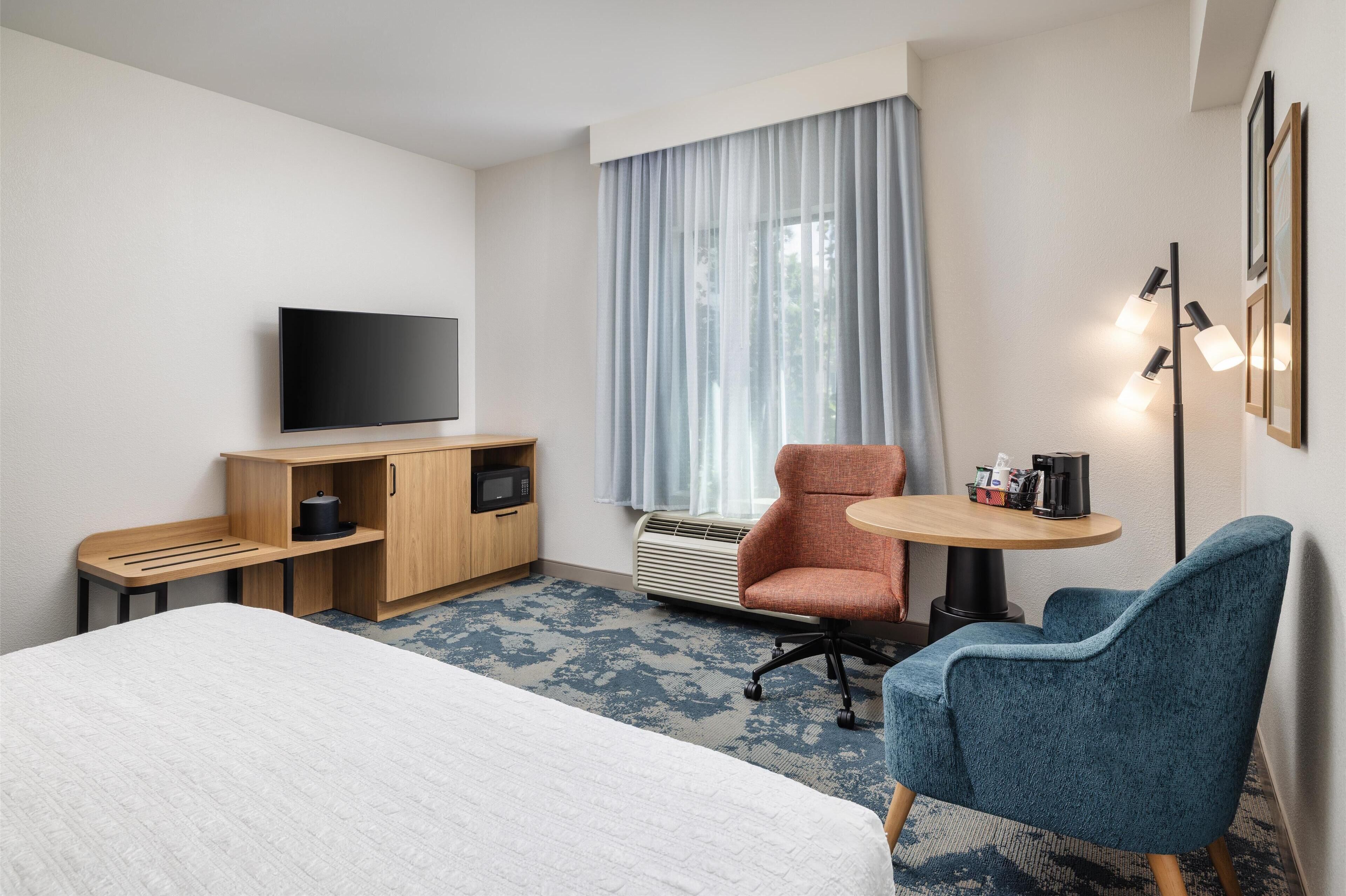 in-room safe, desk, blackout curtains, iron/ironing board