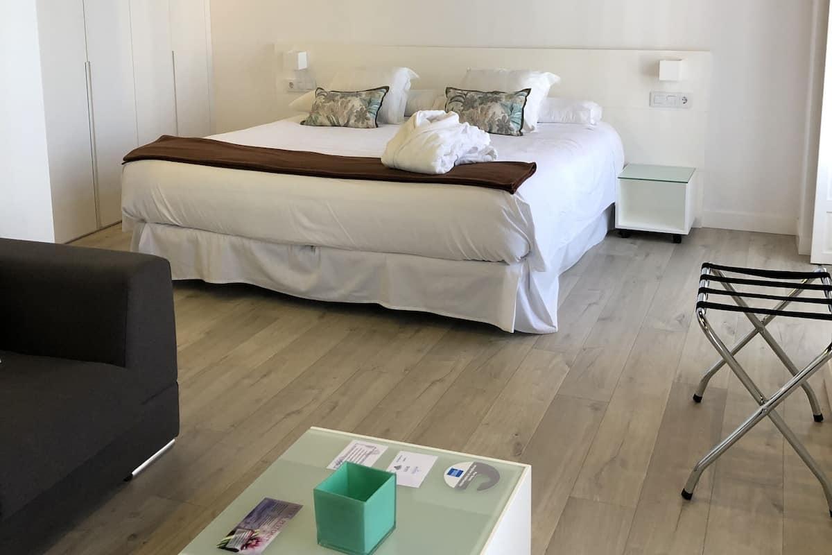 Deluxe Studio Suite | Premium bedding, down comforters, desk, laptop workspace