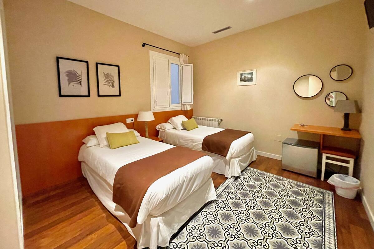 Habitación estándar con 2 camas individuales | Ropa de cama de alta calidad, edredones de plumas, escritorio