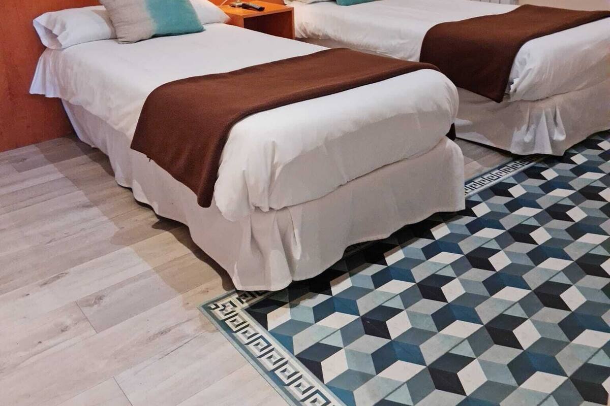 Habitación estándar con 2 camas individuales | Ropa de cama de alta calidad, edredones de plumas, escritorio