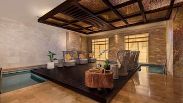 Phòng trị liệu đôi, phòng tắm hơi, bồn tắm thủy lực, phòng xông hơi