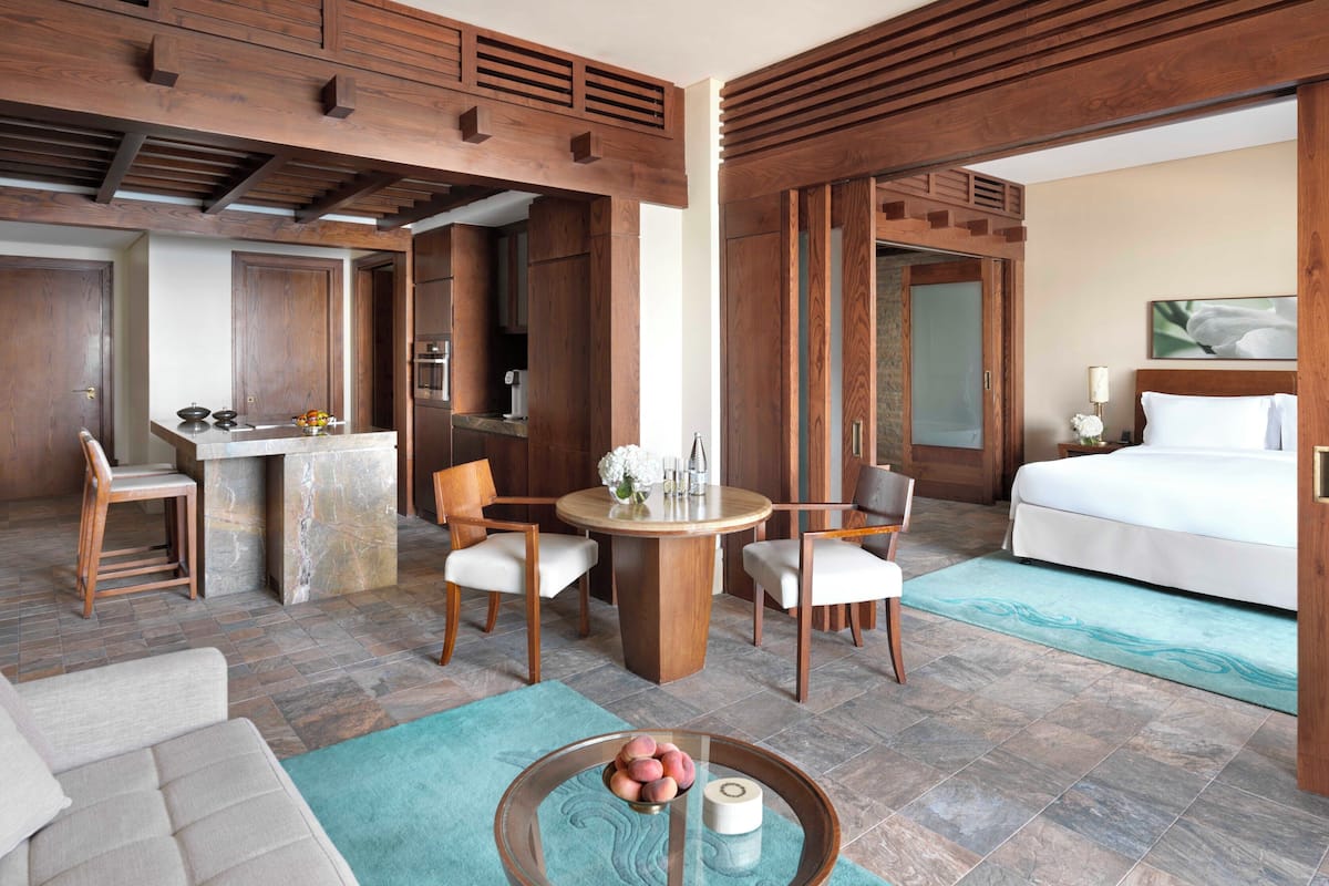 Family Apartment, 1 Bedroom, Kitchen, Resort View | 1 bedroom, Egyptian cotton sheets, premium bedding, minibar
