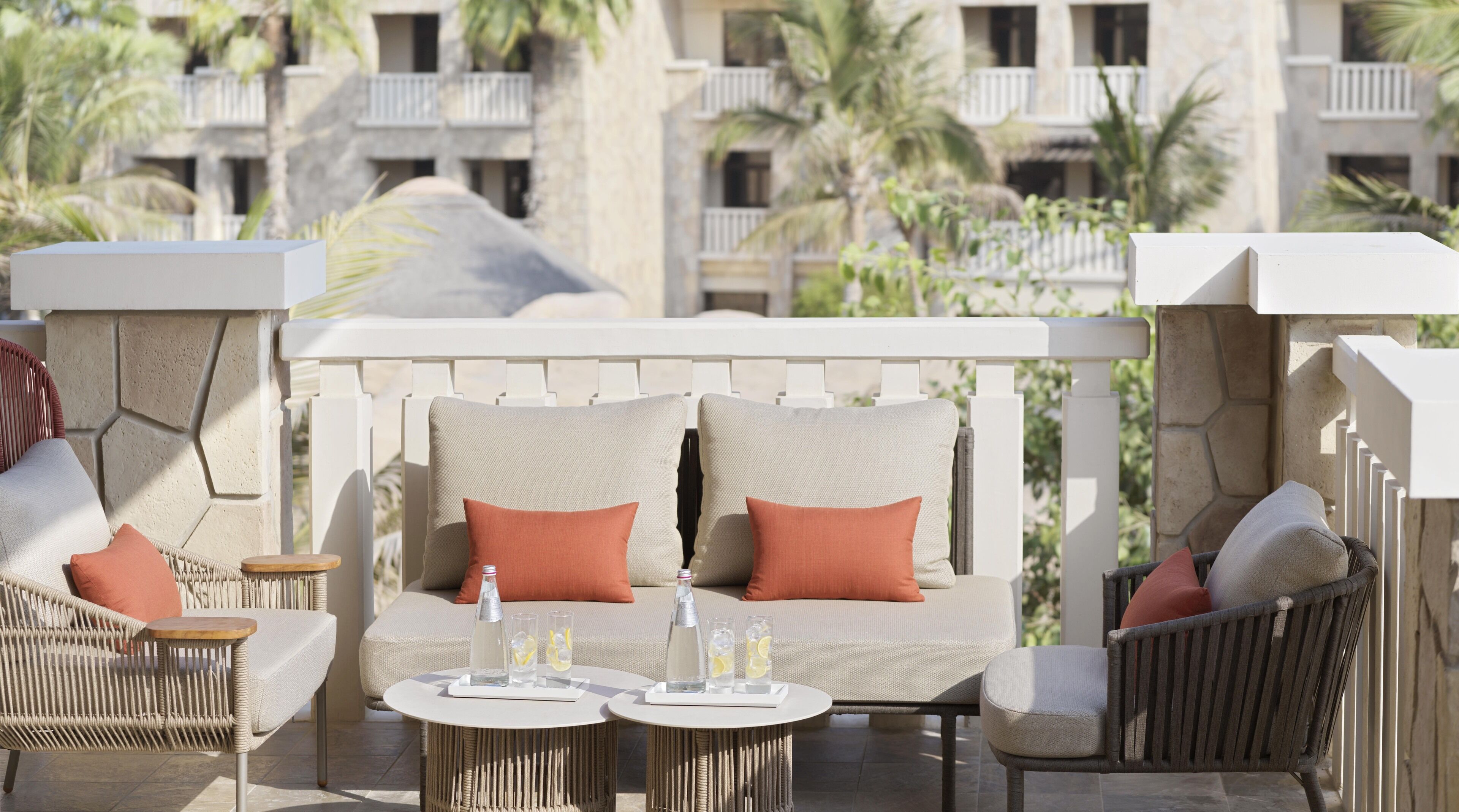 signature suite, 1 king bed with sofa bed, resort view (1 bedroom - palm), adults only | balcony view