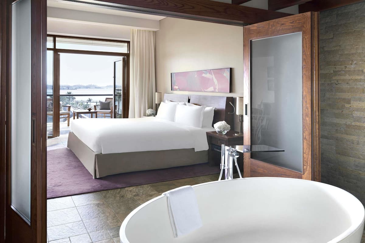 1 slaapkamer, lakens van Egyptisch katoen, luxe beddengoed, een minibar
