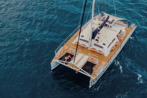 On the beach, beach towels, snorkelling, surfing