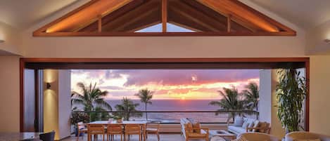 Ohia Lehua 4-Bedroom, Residence, Ocean View | Living room | LCD TV, DVD player, iPod dock