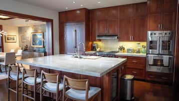 LCD TV, DVD player, iPod dock