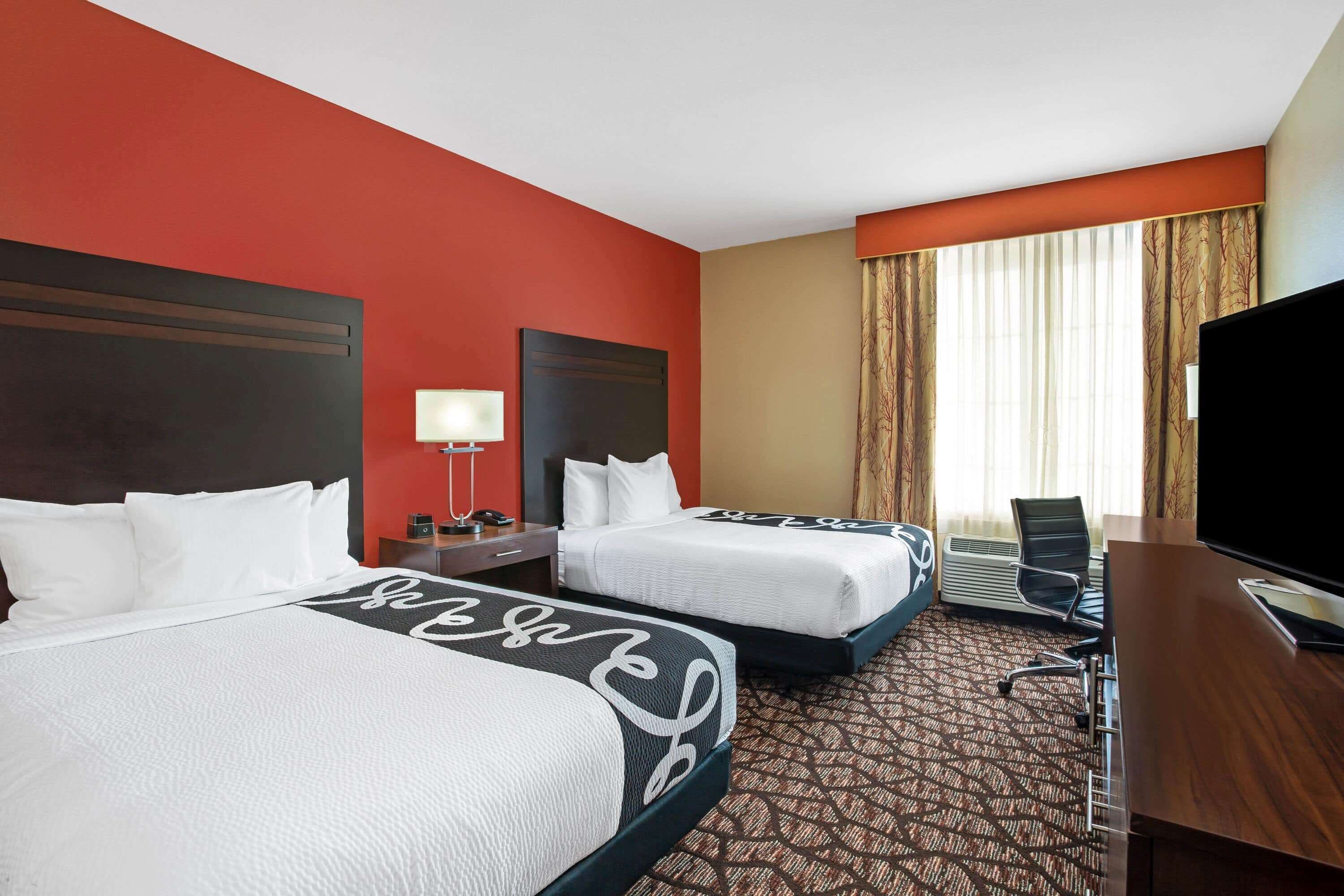 premium bedding, pillow-top beds, desk, iron/ironing board