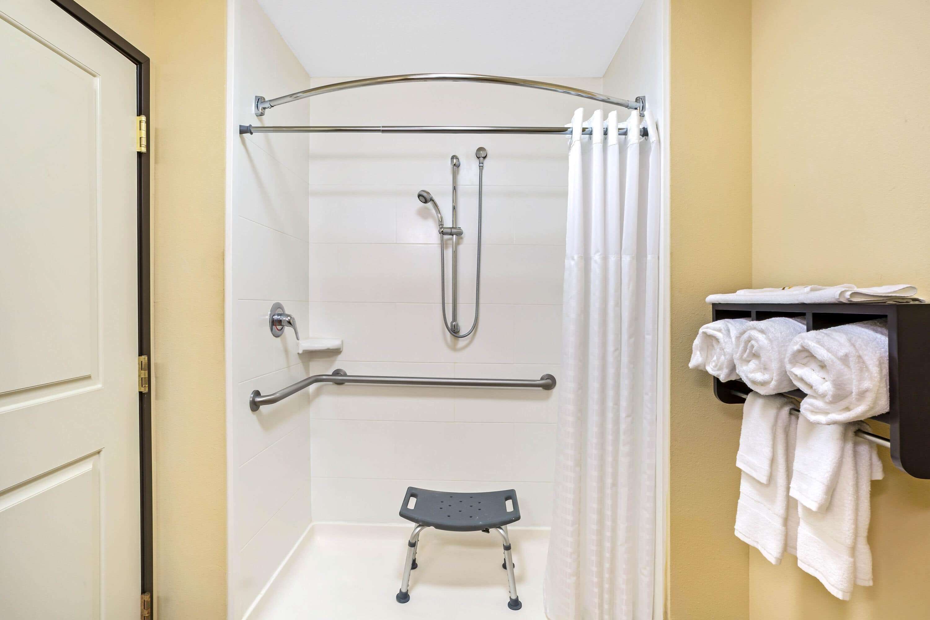 room, 1 king bed, accessible, non smoking (mobility accessible) | bathroom | combined shower/bathtub, hydromassage showerhead, free toiletries