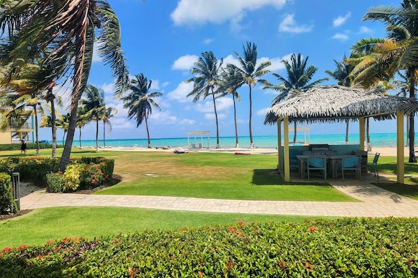 On the beach, white sand, free beach shuttle, free beach cabanas